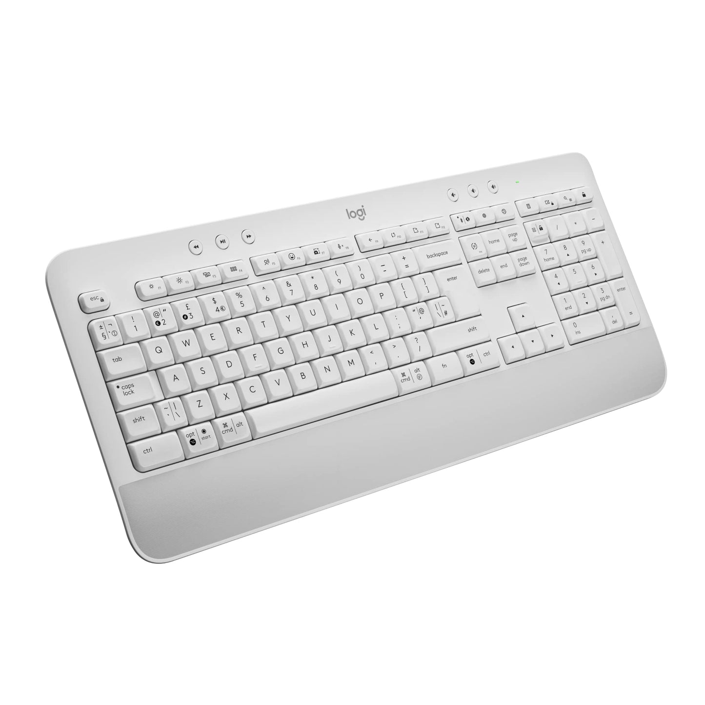 Logitech Signature K650 Wireless Keyboard with Wrist Rest, Full-Size, BLE Bluetooth or Logi Bolt USB Receiver, Comfort Deep-Cushioned Keys, Numpad, Compatible with Most OS/PC/Windows/Mac-Black