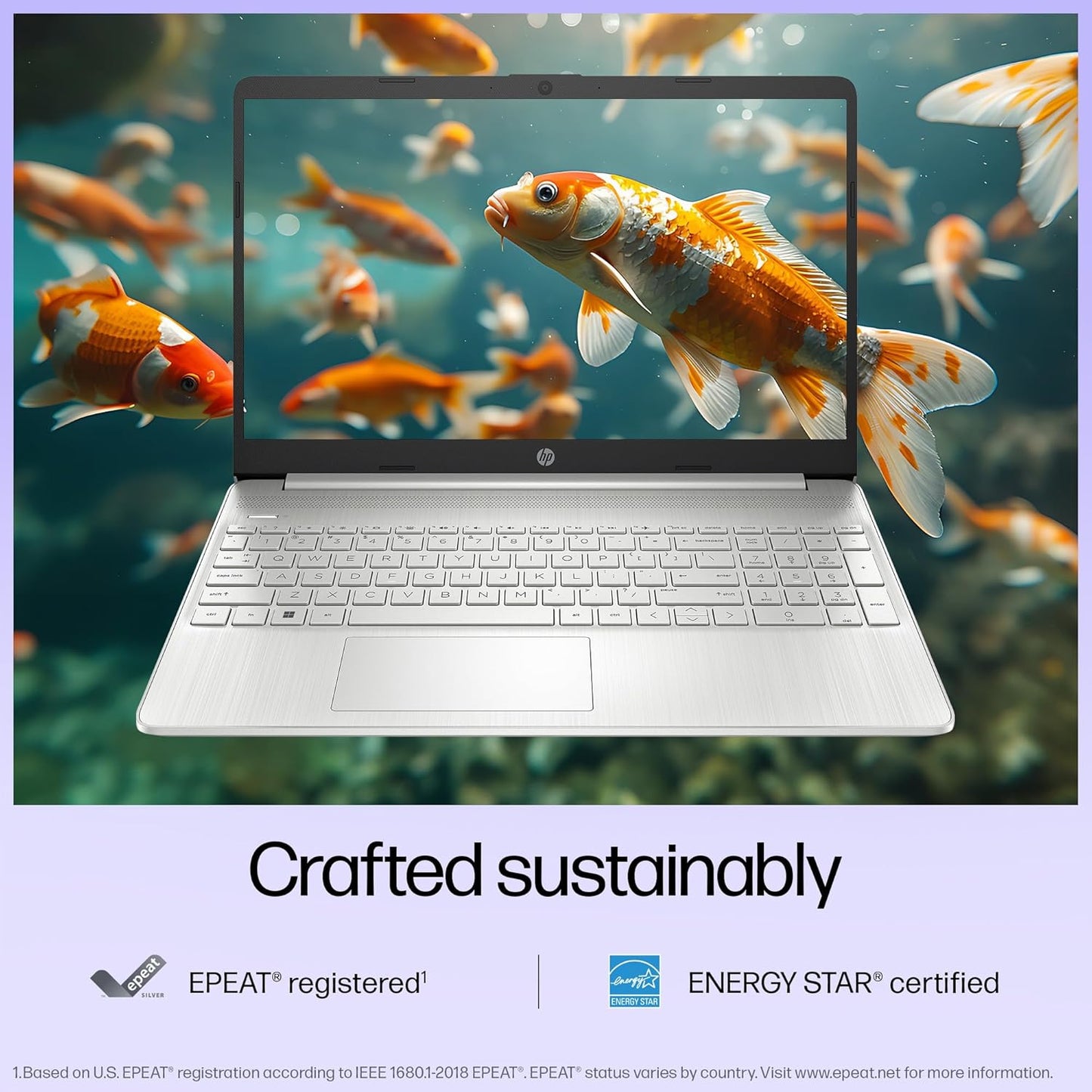 HP 15s, 12th Gen Intel Core i3-1215U, 8GB DDR4, 512GB SSD, (Win 11, Office 21, Silver, 1.69kg), Anti-Glare, 15.6-inch (39.6cm) FHD Laptop, Intel UHD Graphics, HD Camera, Dual Speakers, fy5011TU