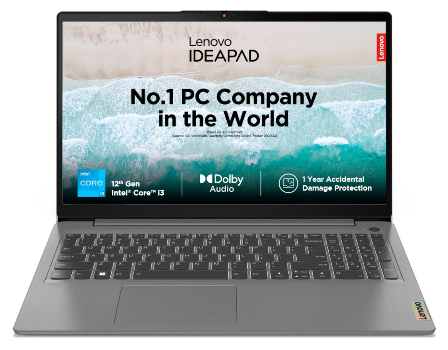 Lenovo IdeaPad 3 12th Gen Intel Core i3-1215U 15.6 Inch (39.65cm) FHD Thin & Light Laptop (8GB/512GB SSD/Windows 11/Office 2021/Backlit KB/1Yr ADP Free/3months Game Pass/Grey/1.63Kg), 82RK017PIN